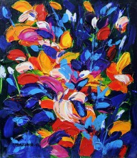 Mazhar Qureshi, 12 X 14 Inch, Oil on Canvas, Floral Painting, AC-MQ-090
